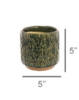 CACTUS MOTIF CACHE POT small