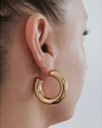 Efa Gold Everyday Hoop Earrings