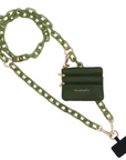 Clip & Go Crossbody - Green Chain + Pouch