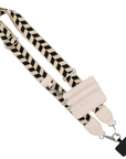 Clip & Go Crossbody - Cream Chevron Strap + Zip Pouch