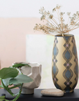 HANDPAINTED STONEWARE VASE