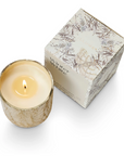 WINTER WHITE crackle boxed candle