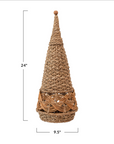 HAND WOVEN WICKER CONE TREE