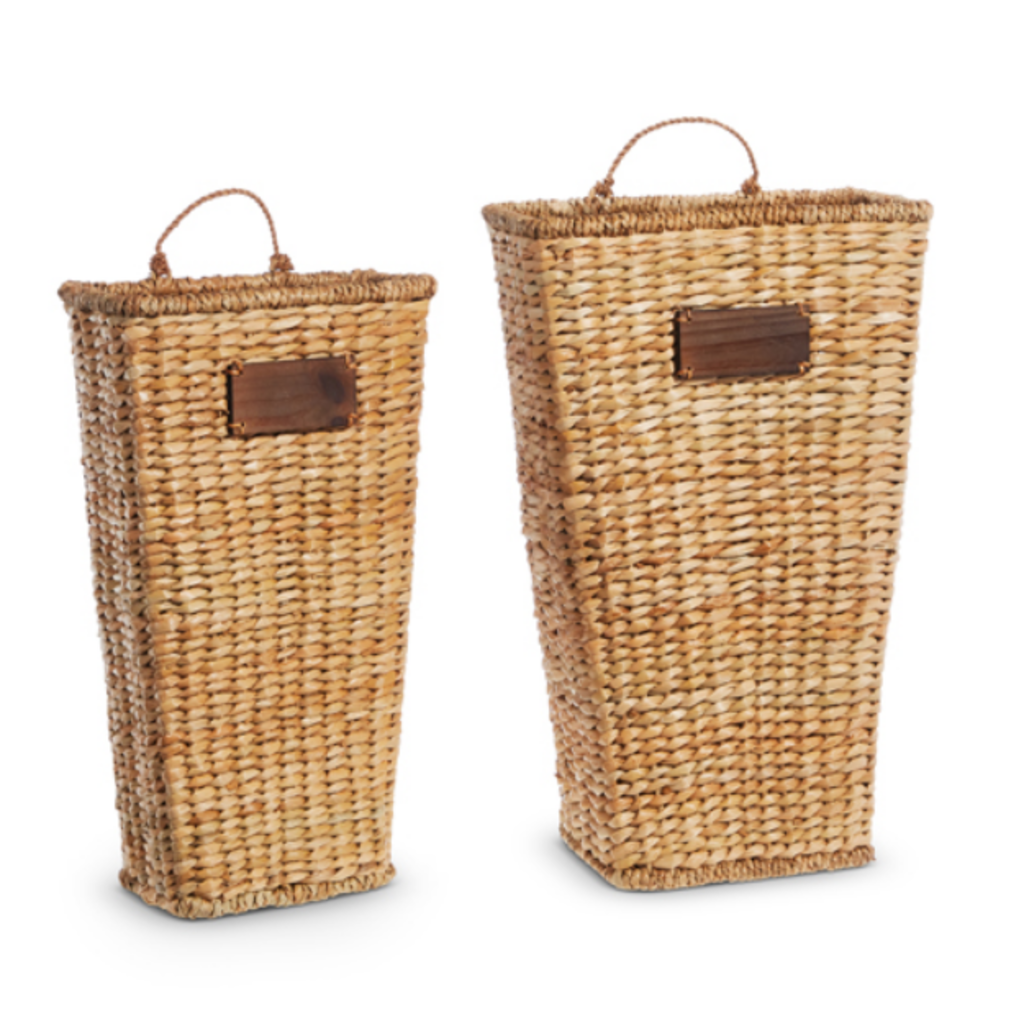 WICKER WALL BASKET small