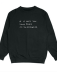 Black Cost of Peace Crewneck - SMALL