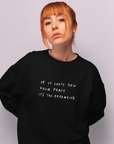 Black Cost of Peace Crewneck - EXTRA LARGE