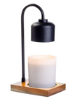 Black & Wood Arched Candle Warmer Lamp