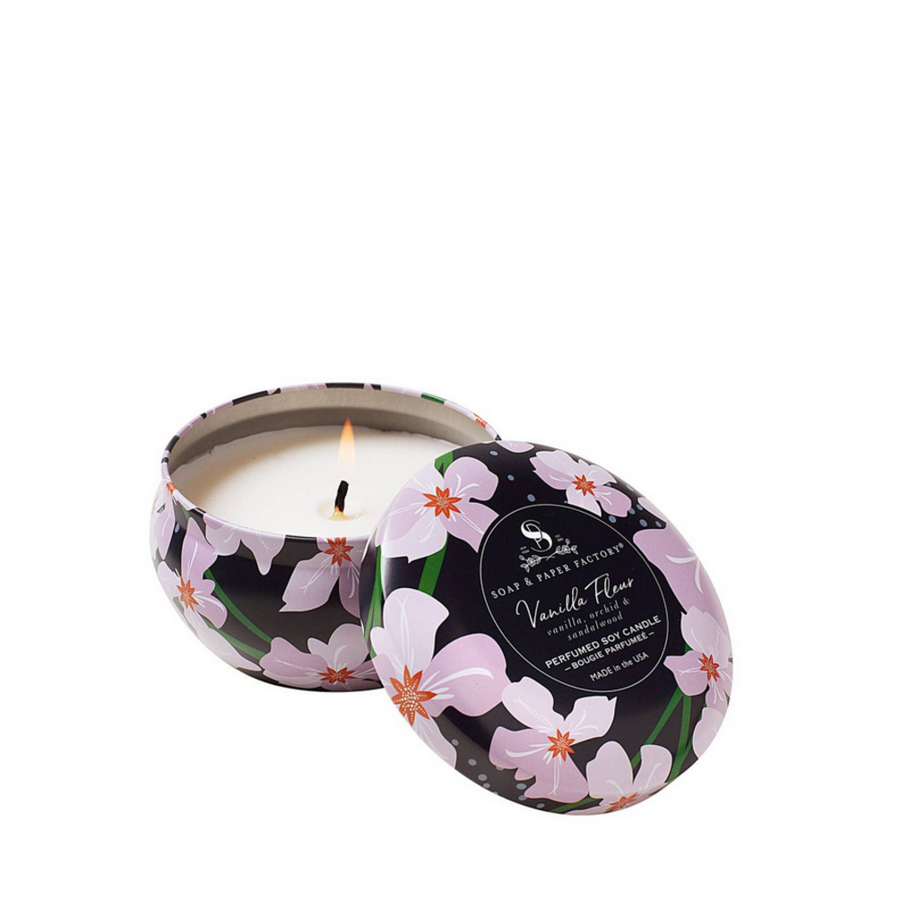 Vanilla Fleur Large Tin Soy Candle