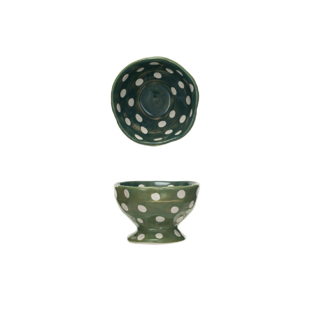 FOOTED BOWL w DOTS
