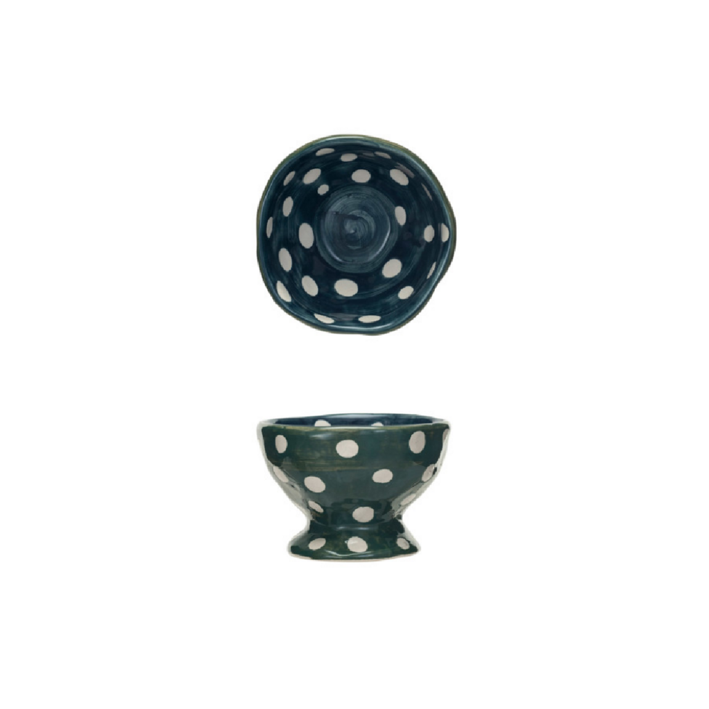 FOOTED BOWL w DOTS