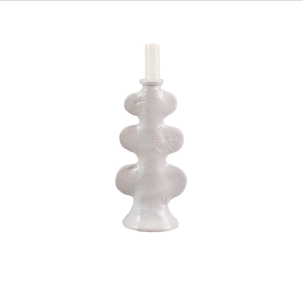 STONEWARE SCULPTURAL taper holder
