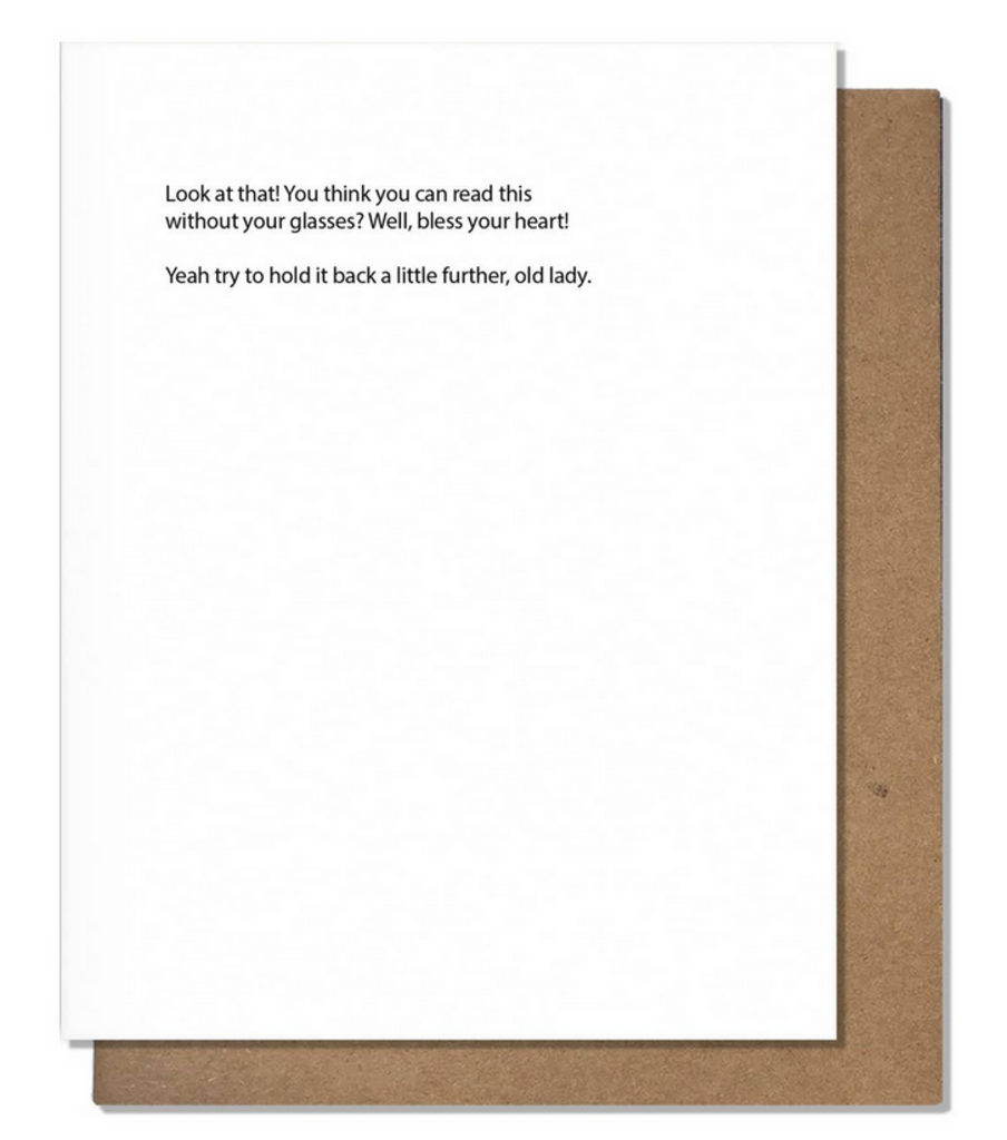 Without Glasses - Birthday Card