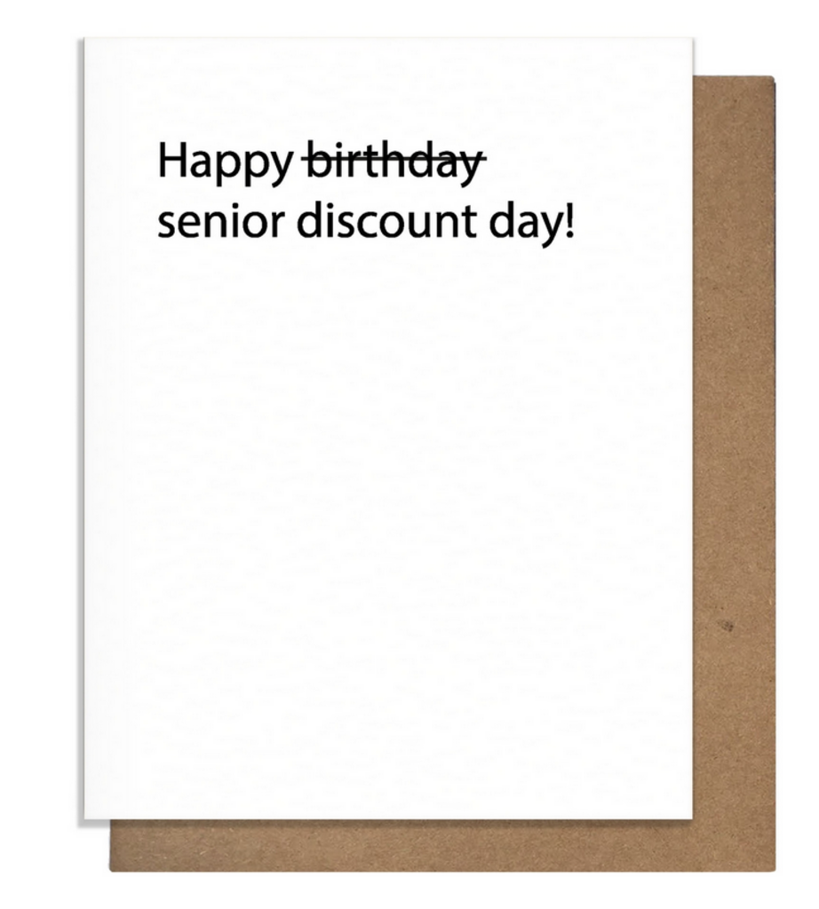 Senior Discount - Birthday Card