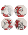 Candy Cane Santa Stoneware Plate