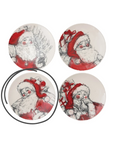 Candy Cane Santa Stoneware Plate
