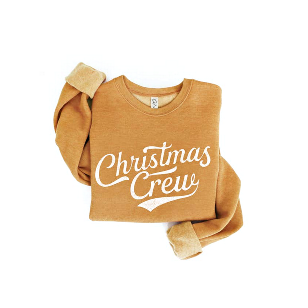 CHRISTMAS CREW heather mustard LARGE