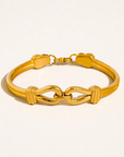 Deloise 18K Gold Non-Tarnish Knot Link Bracelet