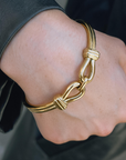 Deloise 18K Gold Non-Tarnish Knot Link Bracelet