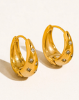 Solira 18K Gold Non-Tarnish Star Hoop Earring
