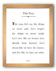 This Year Words Art Print 11x14