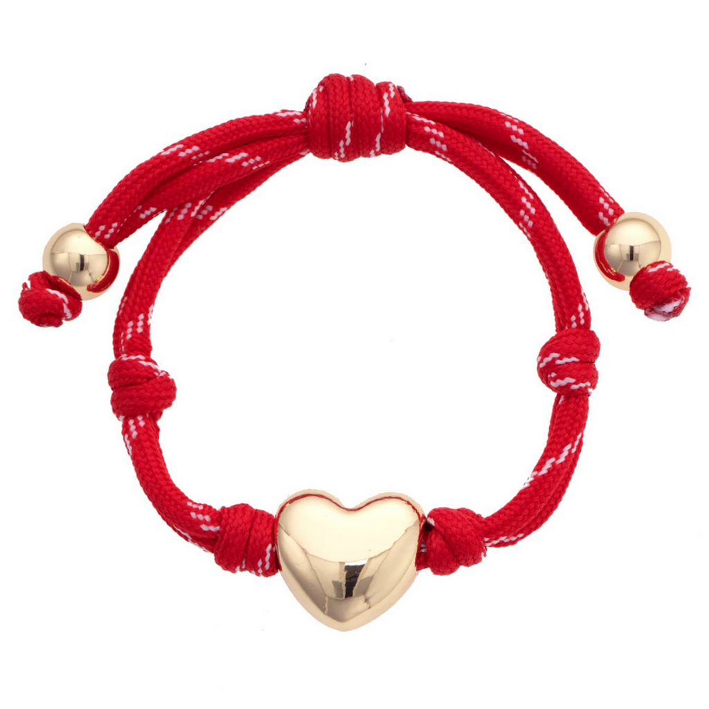 Red - Blaine Heart Paracord Bracelet