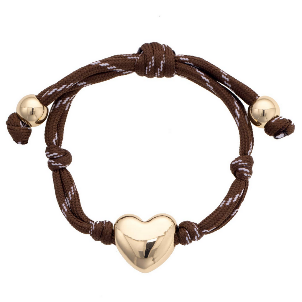 Brown - Blaine Heart Paracord Bracelet