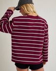 LARGE Round Neck Stripe Top