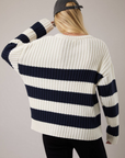 LARGE Cotton Blend Stripe Sweater
