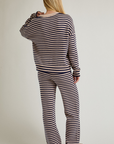 LARGE Striped Sweater & Wide Leg Pants Set