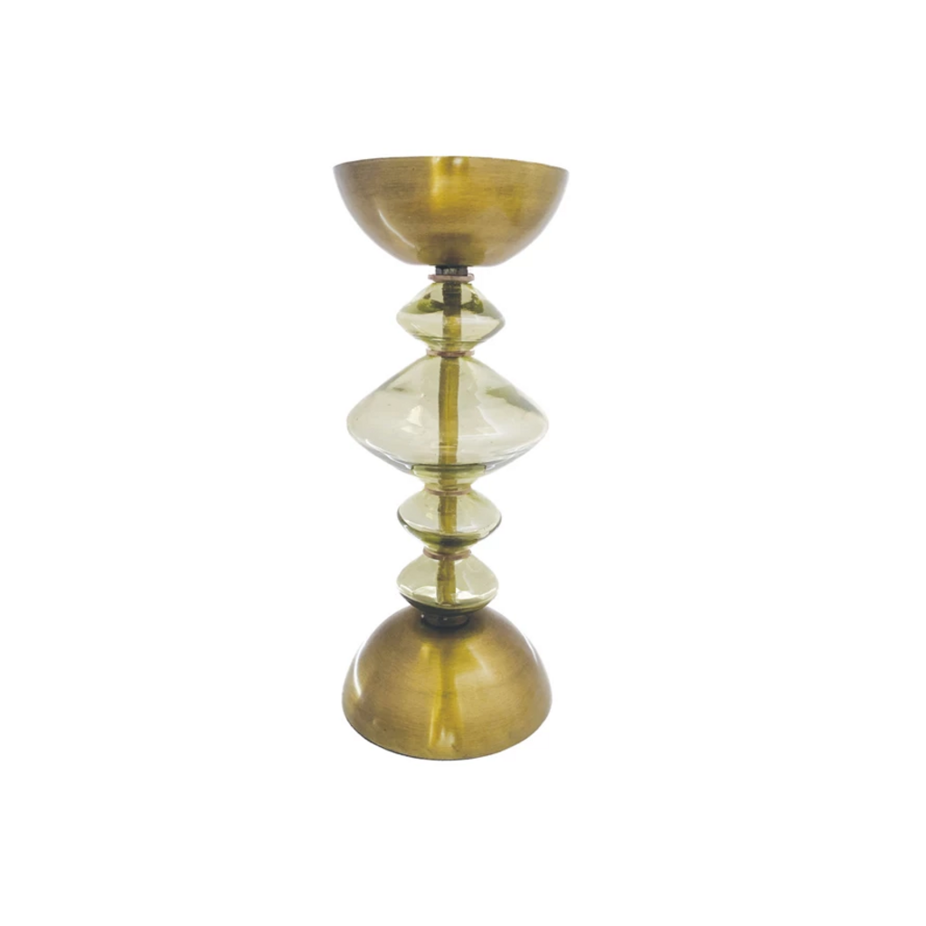 GLASS + METAL PILLAR HOLDER