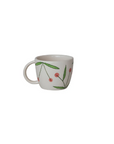 STONEWARE CHERRY MUG bright red