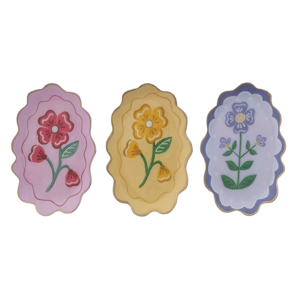 SCALLOPED ENAMEL TRAY assorted colors