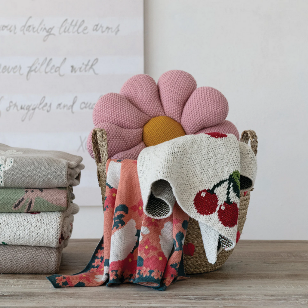 PINK FLORAL PILLOW