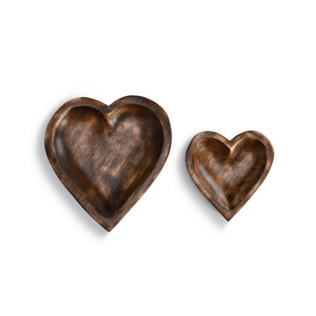 Large Wooden Heart Bowl