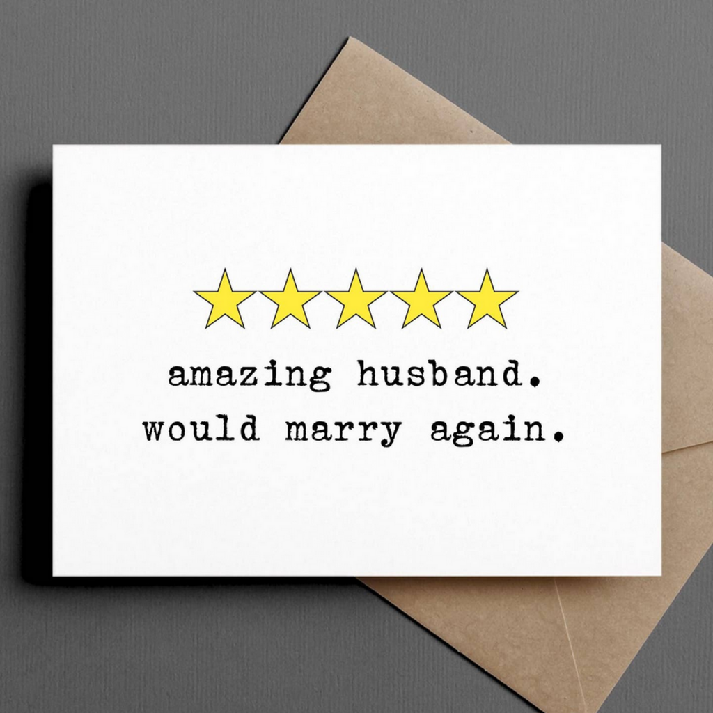 5 Star Husband Greeting Card