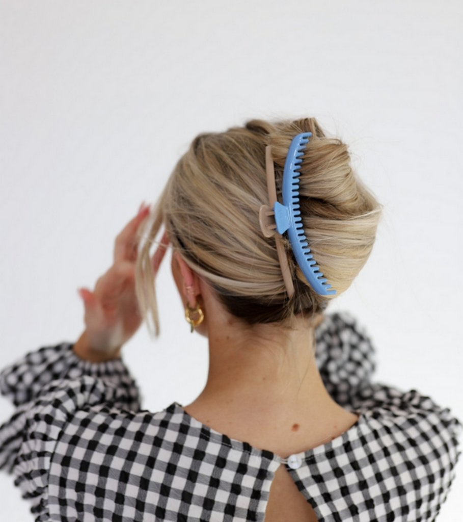 Baby Blue Two-Toned Shiny Hold Everything Claw