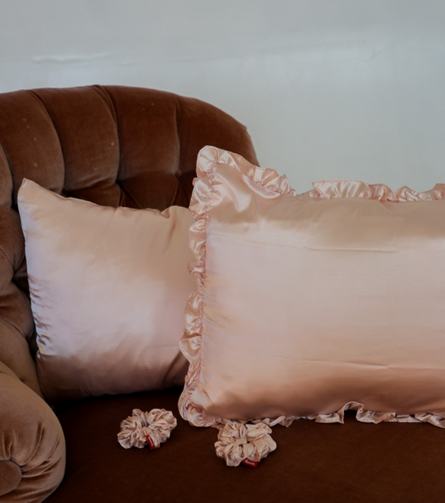 KAXI Blush Satin Pillowcase & Scrunchie