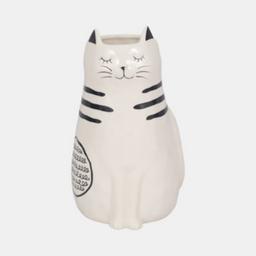 SITTING PRETTY KITTY VASE