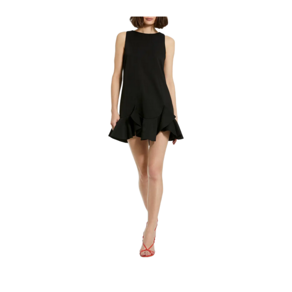 MAC DUGGAL crepe ruffle hem retail 298.00 SZ MED W