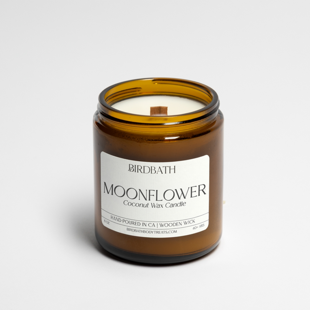 Moonflower Coconut Wood Wick Candle
