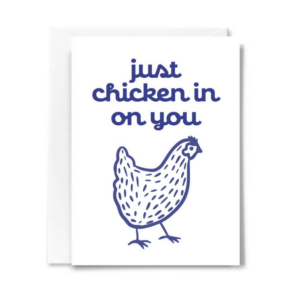 Just Chicken In greeting card