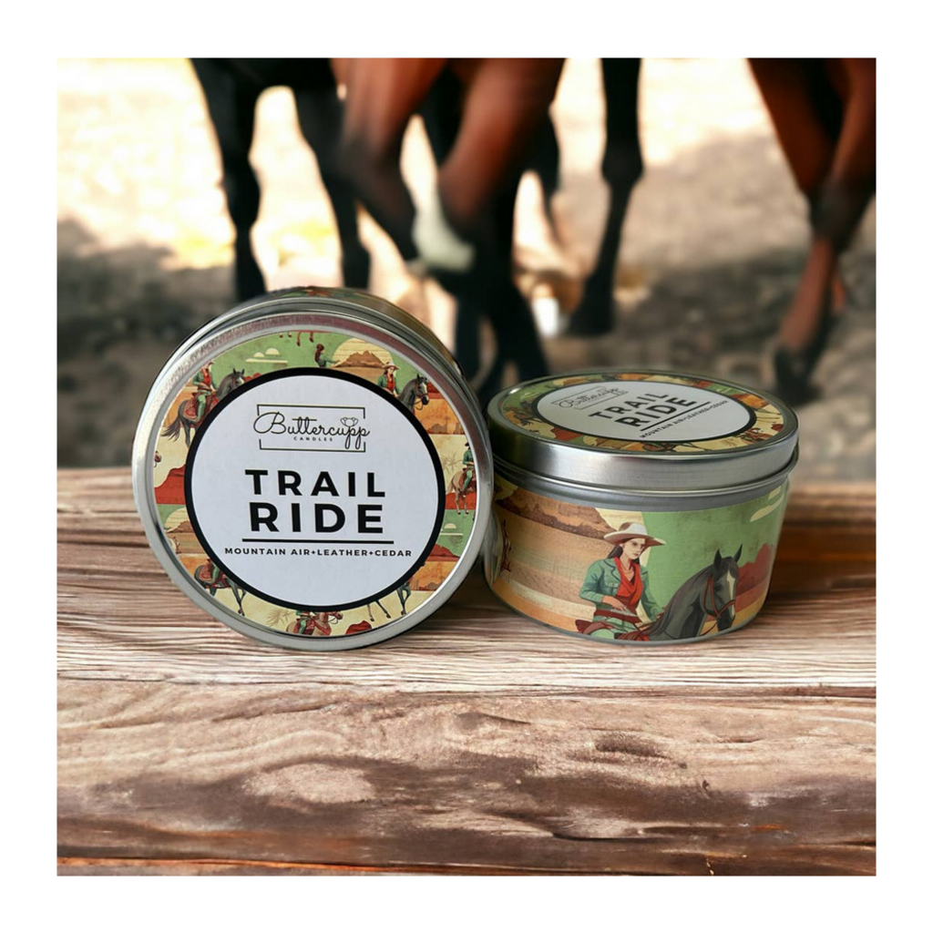 5.5 oz Tin Trail Ride Soy Candle