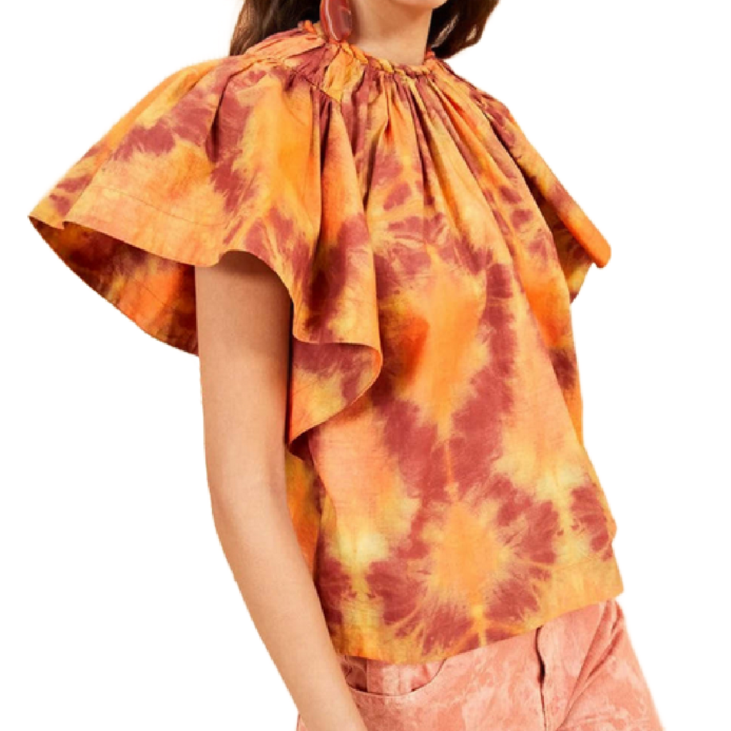 ULLA JOHNSON kaya ruffle retail 360.00 SZ 4 SMALL W