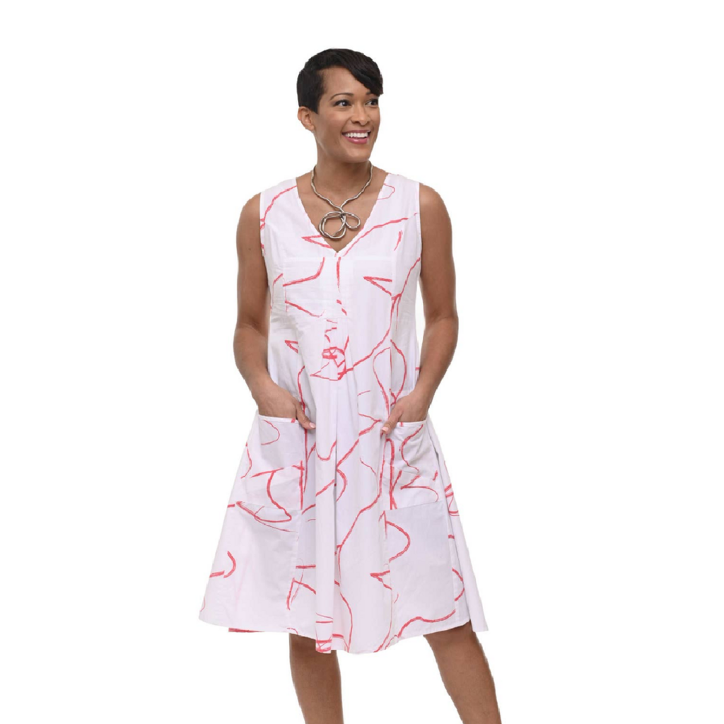 CV656 Poppie Dress in Hibiscus MEDIUM