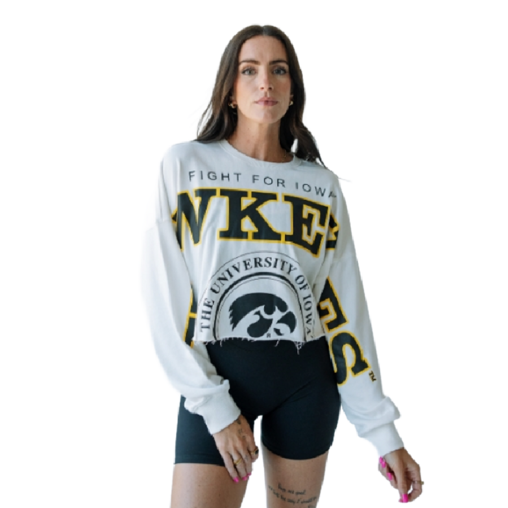 Iowa Phipps Split Cropped Longsleeve-SMALL