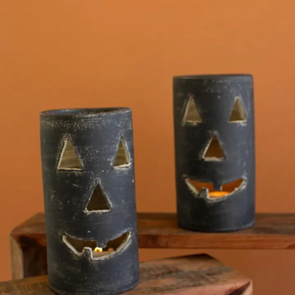 CLAY JACK-O-LANTERN POT tall