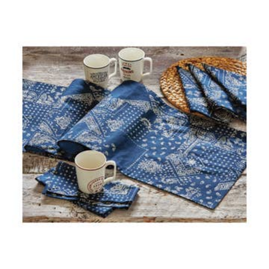 BANDANA NAPKINS blue set of 4