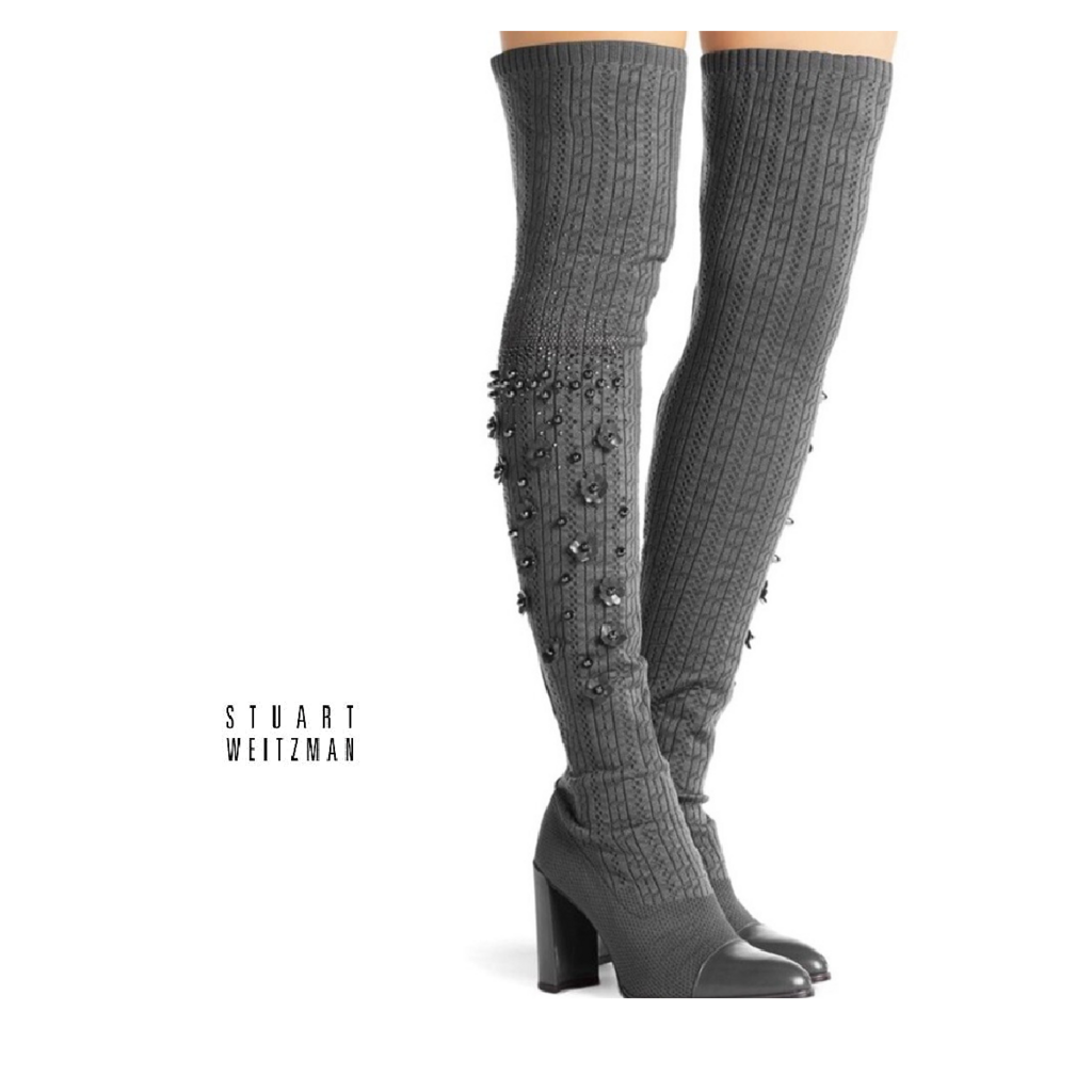 STUART WEITZMAN LONGLEGS GREY SZ 39 = 8/8.5