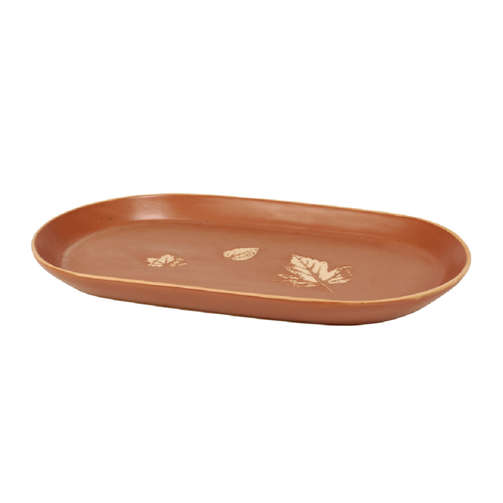 FALL LEAVES oval platter