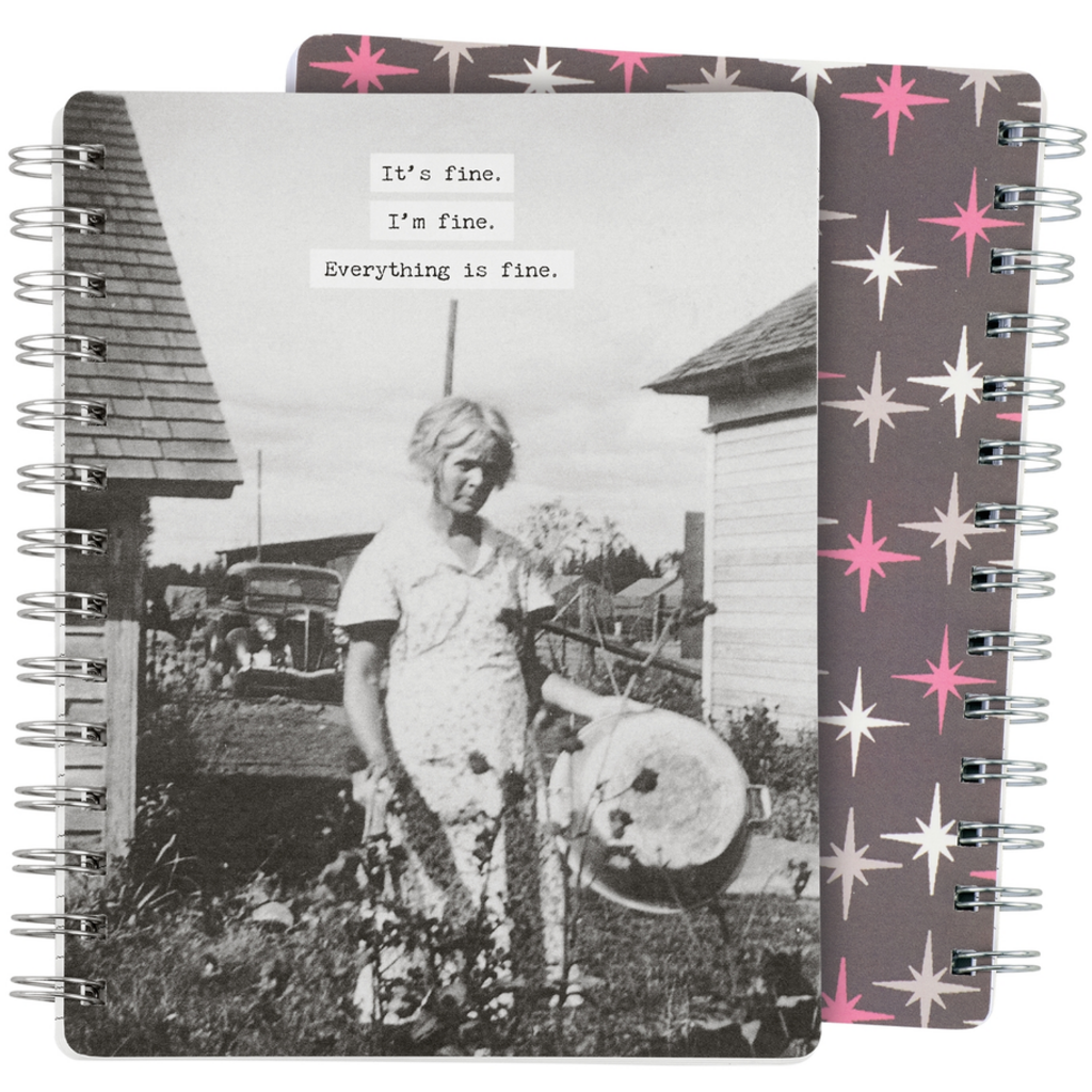 I'M FINE lined notebook